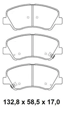 Brake Pad Set, disc brake (NKF 1281P)