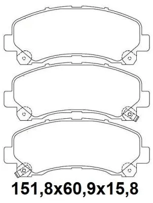 Brake Pad Set, disc brake (NKF 1274P)