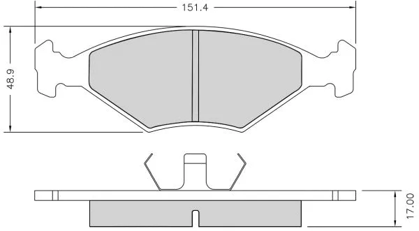 Brake Pad Set, disc brake (NKF 1049P)