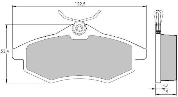Brake Pad Set, disc brake (NKF 1216P)