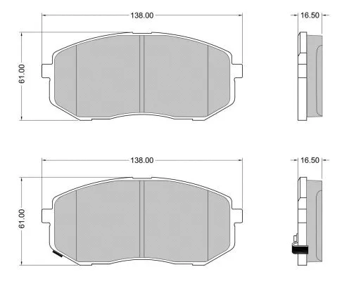Brake Pad Set, disc brake (NKF 1381P)