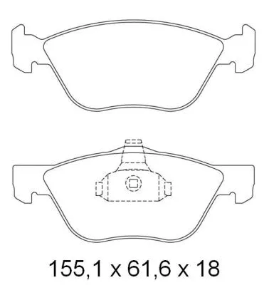 Brake Pad Set, disc brake (NKF 1247P)