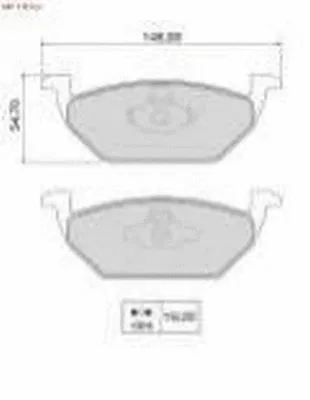 Brake Pad Set, disc brake (NKF 1110P)