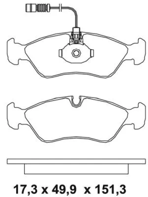Brake Pad Set, disc brake (NKF 1230P)