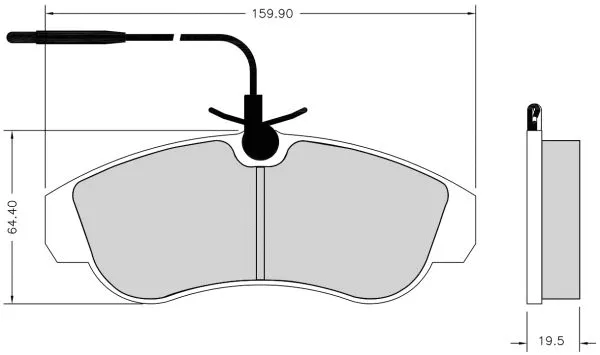 Brake Pad Set, disc brake (NKF 1201P)