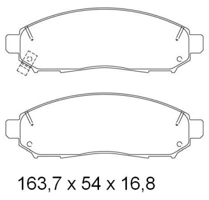 Brake Pad Set, disc brake (NKF 1250P)
