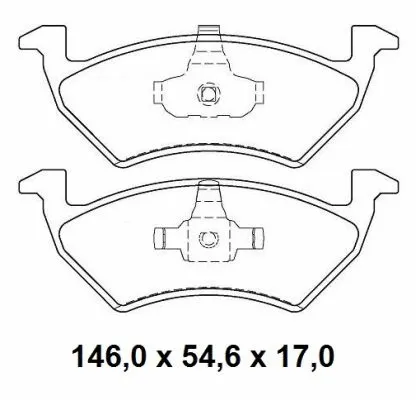 Brake Pad Set, disc brake (NKF 1288P)