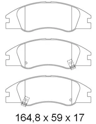 Brake Pad Set, disc brake (NKF 1248P)
