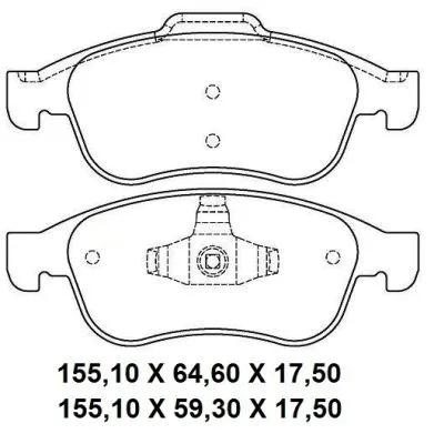 Brake Pad Set, disc brake (NKF 1347P)