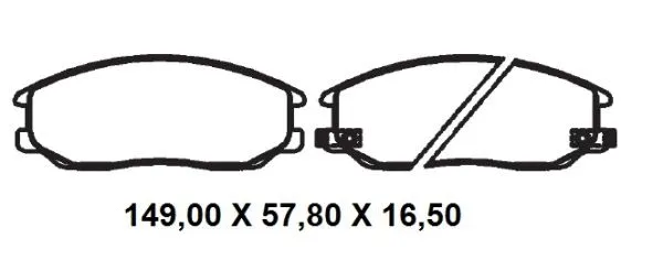 Brake Pad Set, disc brake (NKF 1293P)
