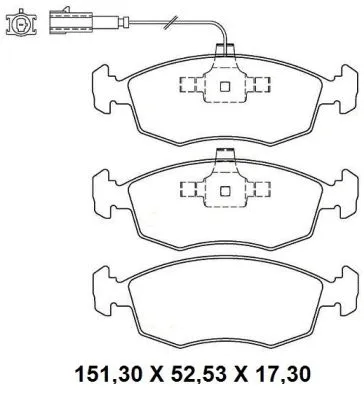 Brake Pad Set, disc brake (NKF 1344P)