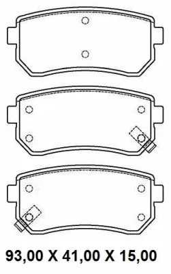Brake Pad Set, disc brake (NKF 1343P)
