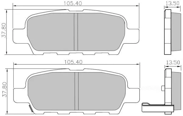 Brake Pad Set, disc brake (NKF 1388P)