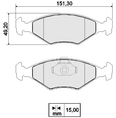 Brake Pad Set, disc brake (NKF 1256P)