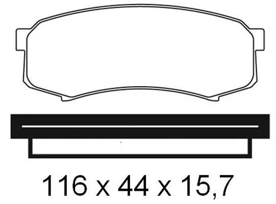 Brake Pad Set, disc brake (NKF 1240P)