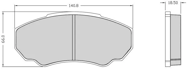 Brake Pad Set, disc brake (NKF 1208P)
