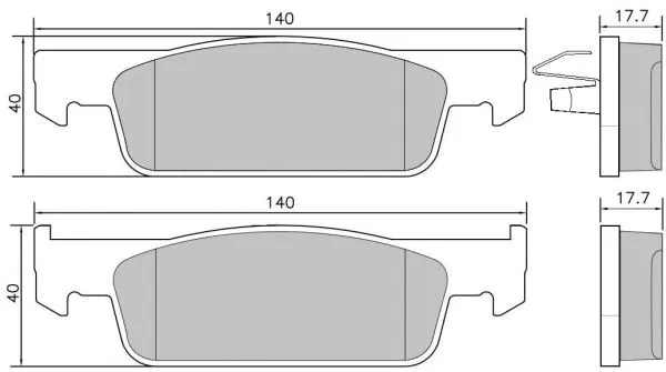 Brake Pad Set, disc brake (NKF 1390P)