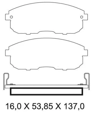 Brake Pad Set, disc brake (NKF 1243P)