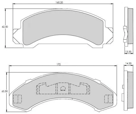 Brake Pad Set, disc brake (NKF 1191P)