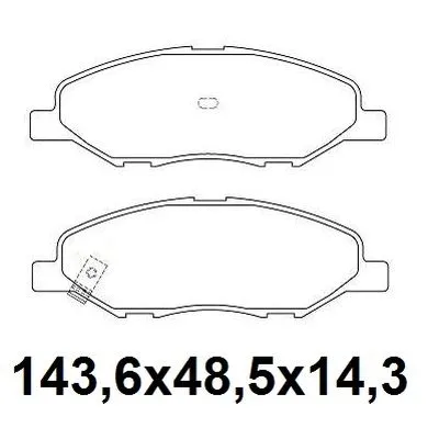 Brake Pad Set, disc brake (NKF 1285P)