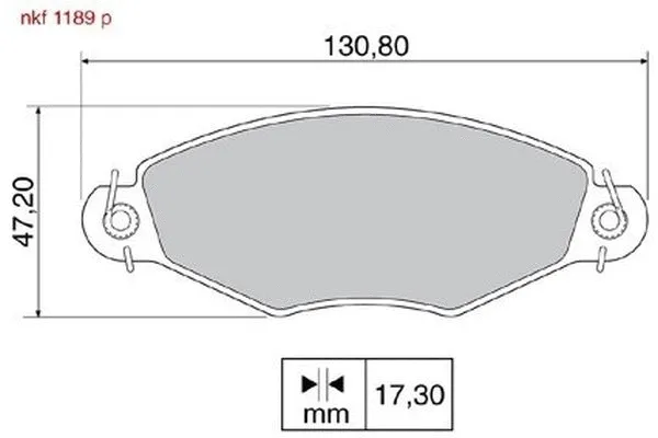 Brake Pad Set, disc brake (NKF 1189P)