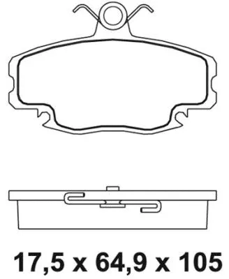 Brake Pad Set, disc brake (NKF 1235P)