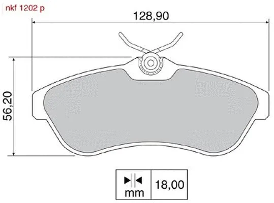 Brake Pad Set, disc brake (NKF 1202P)