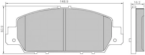 Brake Pad Set, disc brake (NKF 1377P)