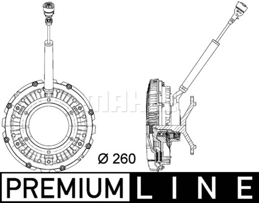 Clutch, radiator fan