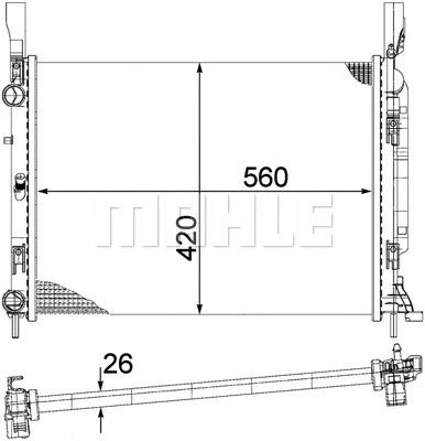 Radiator, engine cooling