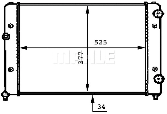 Radiator, engine cooling (WG2183691)