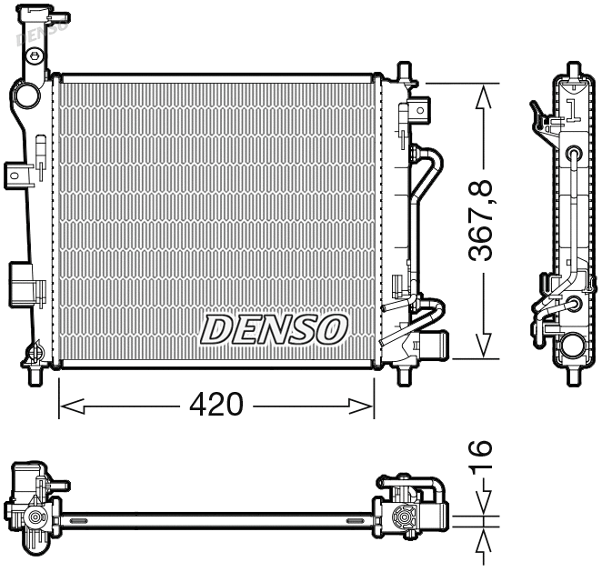Radiator, engine cooling (WG2270664)