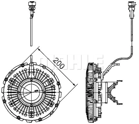 Clutch, radiator fan (WG2180508)