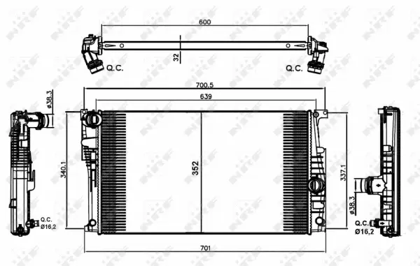 Radiator, engine cooling