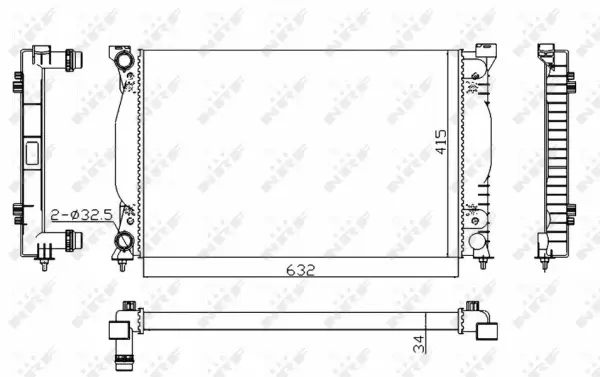 Radiator, engine cooling (WG1721363)