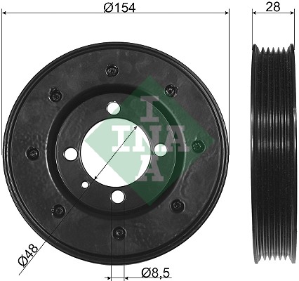 Belt Pulley, crankshaft (WG1254396)