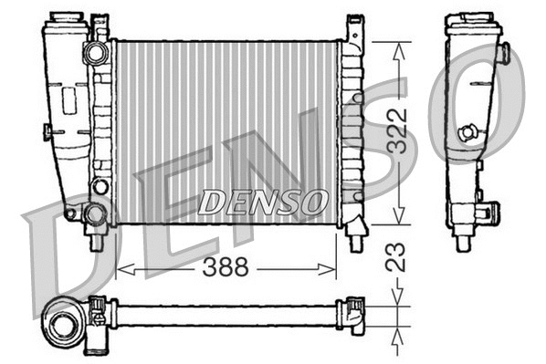 Radiator, engine cooling (WG1919020)