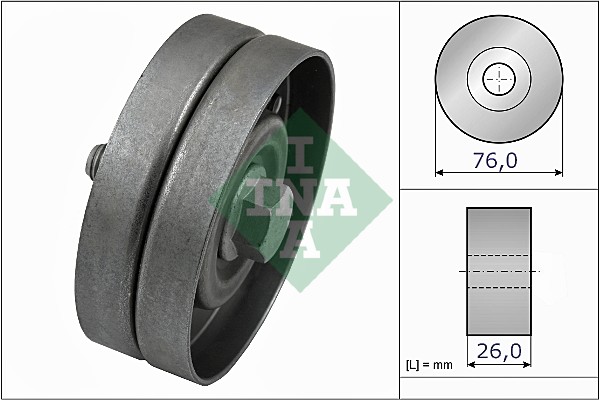 Deflection/Guide Pulley, V-ribbed belt (WG1252883)
