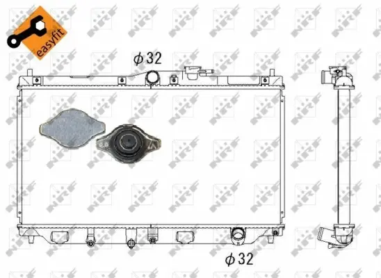 Radiator, engine cooling (WG1721478)