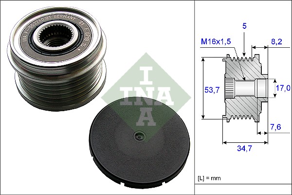 Alternator Freewheel Clutch (WG1253781)