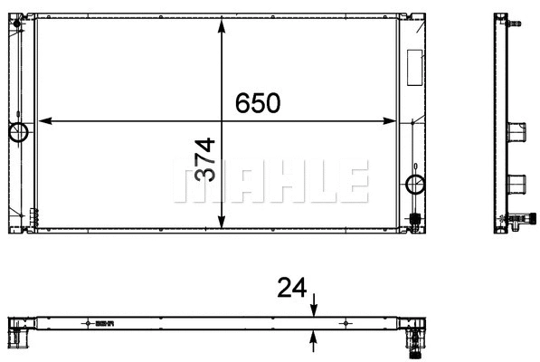 Radiator, engine cooling
