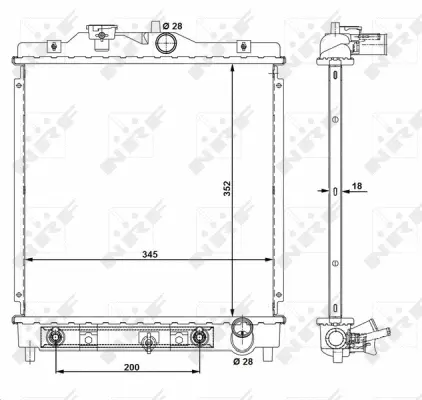 Radiator, engine cooling (WG1721667)