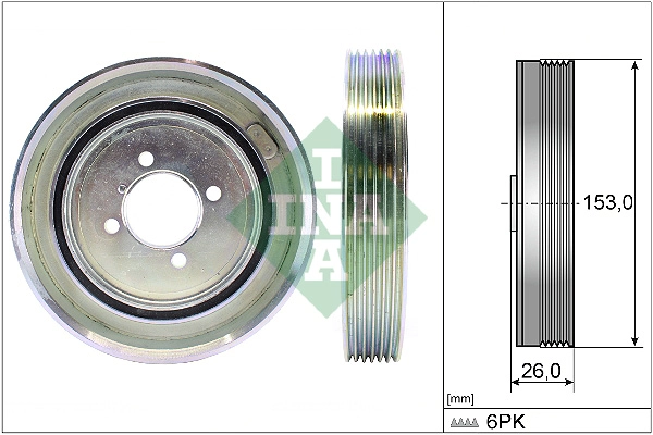 Belt Pulley, crankshaft (WG1254368)