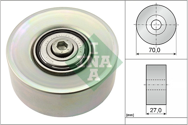 Deflection/Guide Pulley, V-ribbed belt (WG1252943)