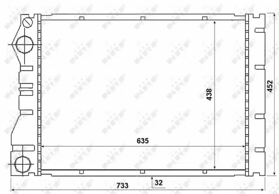 Radiator, engine cooling (WG1722779)