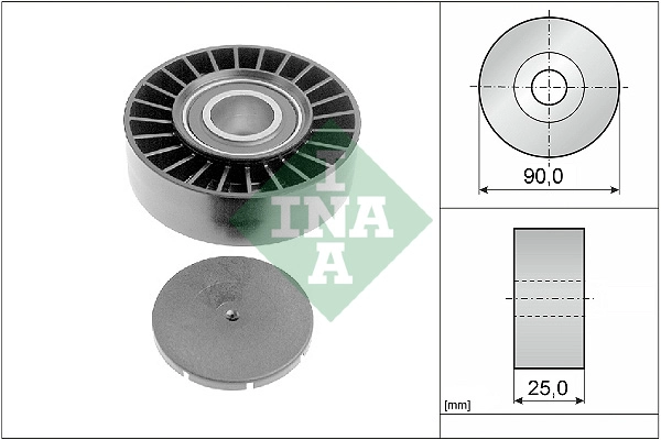 Deflection/Guide Pulley, V-ribbed belt (WG1252783)