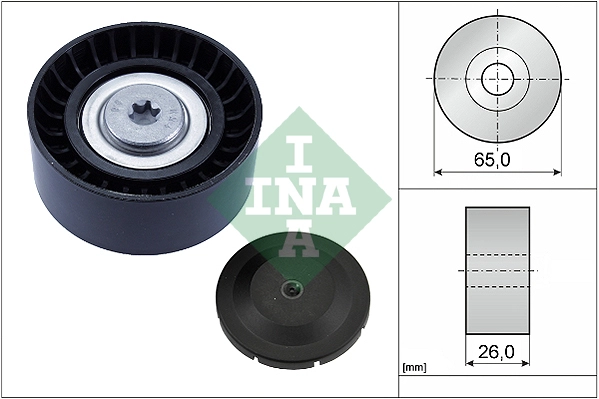 Deflection/Guide Pulley, V-ribbed belt (WG1809866)