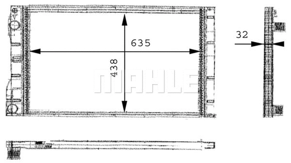 Radiator, engine cooling