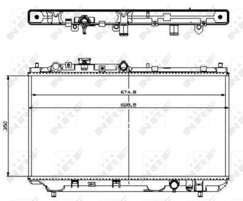 Radiator, engine cooling (WG1721495)