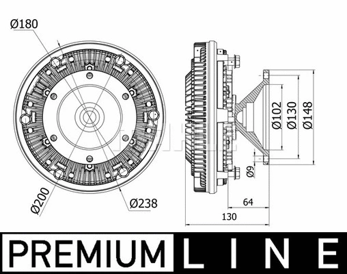 Clutch, radiator fan (WG2180257)